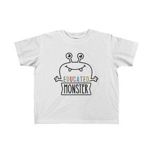 SBC Kid's Educated Monster Short Sleeve White Tee